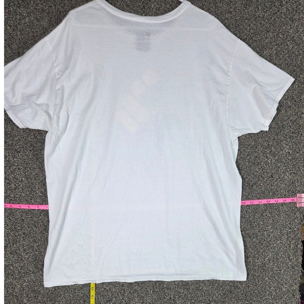 Hanes Graphic T-Shirt Mens 2XL White Pan-African Fist Africa Map Cotton Tee - Picture 3 of 4